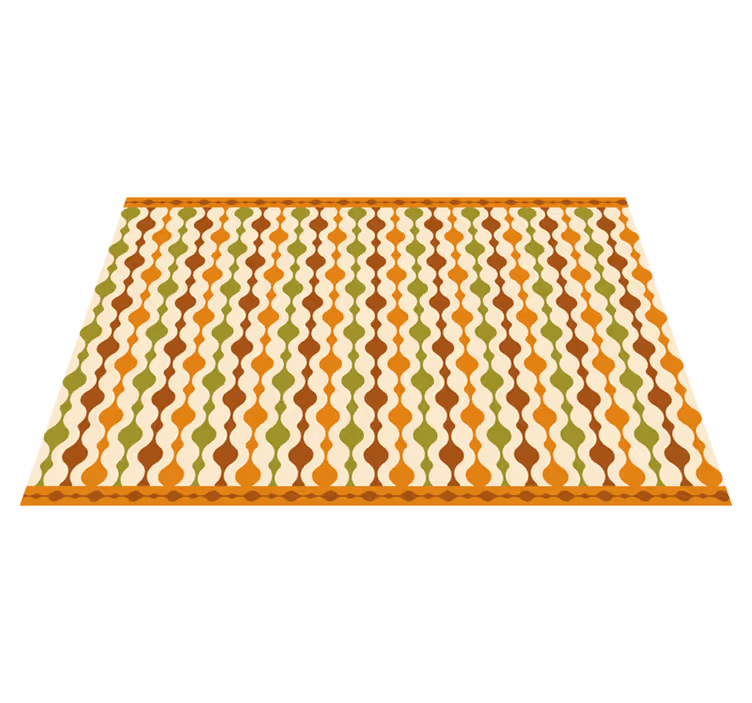 Individuais de mesa de texturas padrão colorido curvilíneo - TenStickers