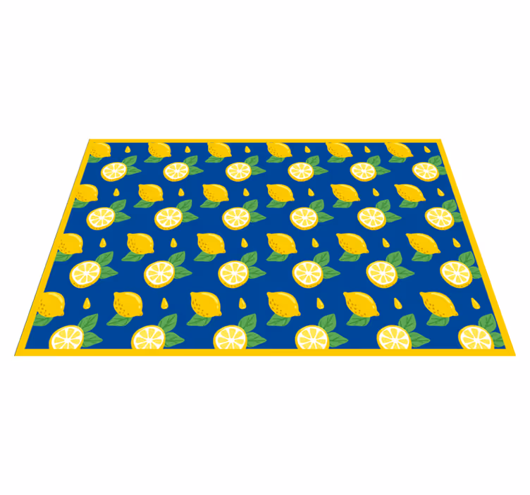 Individuais de mesa de cítricos Limões azuis e amarelos - TenStickers