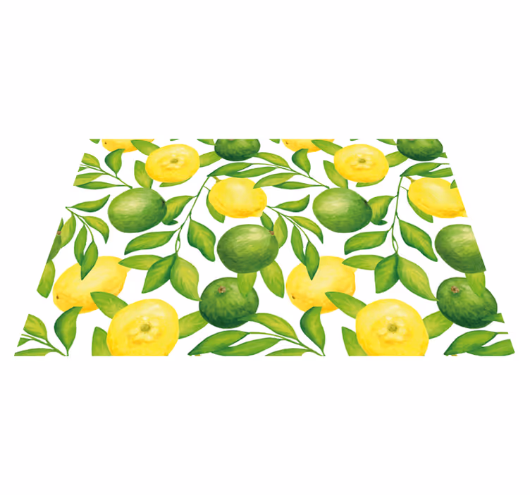Individuais de mesa originais padrão cítrico fresco - TenStickers