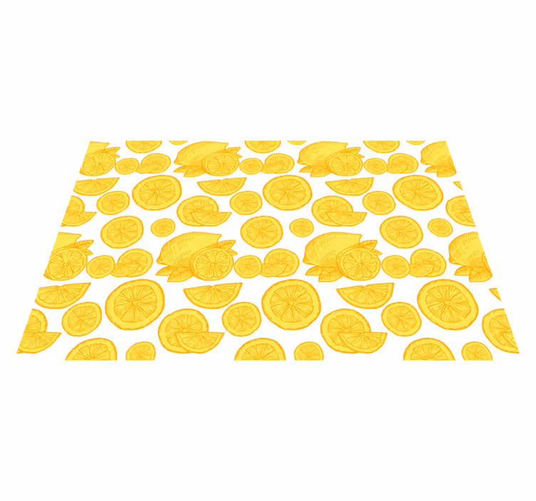 Individuais de mesa de texturas padrão de fatias de limão - TenStickers