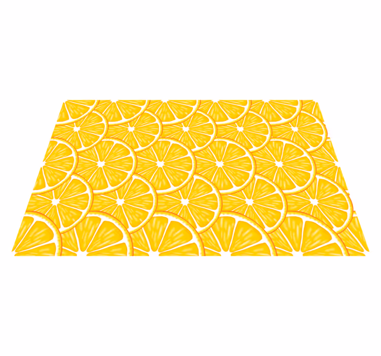 Individuais de mesa de cítricos Padrão laranja - TenStickers