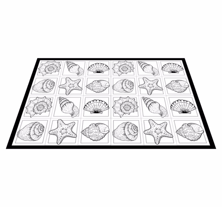 Individuais de mesa originais com padrão de conchas - TenStickers