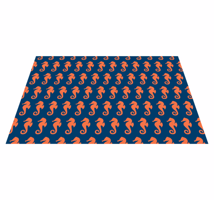 Individuais de mesa originais padrão de cavalo-marinho - TenStickers