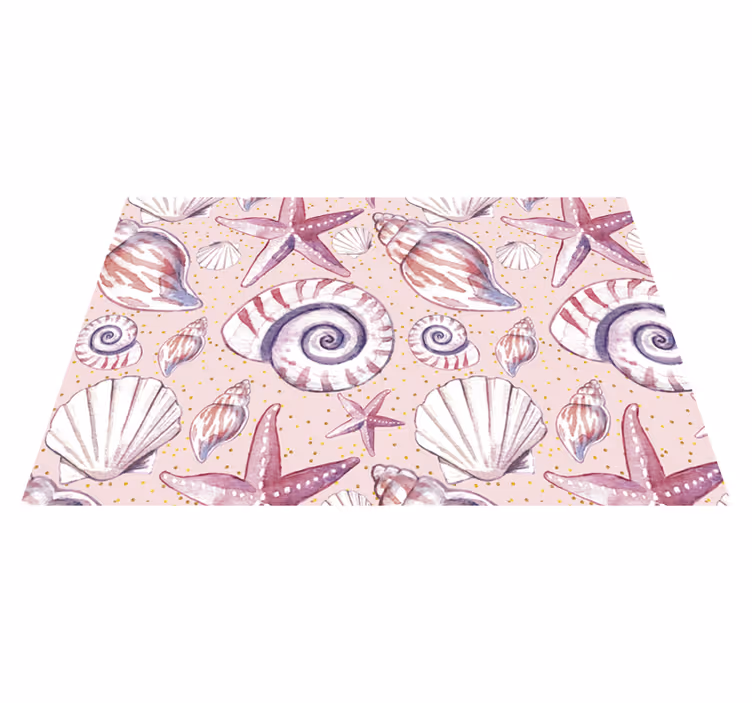Individuais de mesa de texturas com estampa de conchas - TenStickers