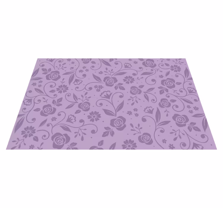 Individuais de mesa de texturas padrão floral violeta - TenStickers
