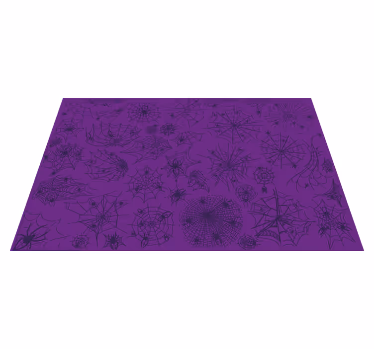 Individuais de mesa de outras cores Roxo com aranha e teia - TenStickers