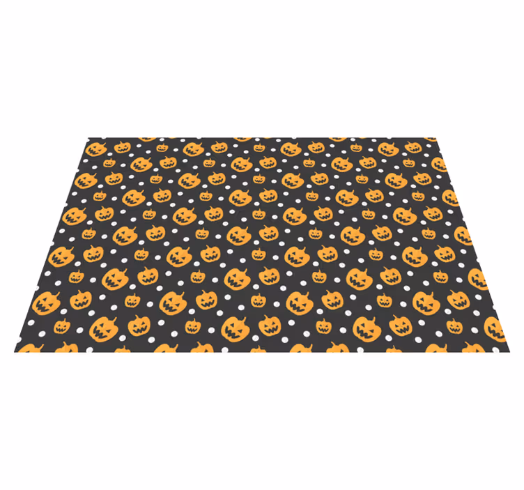 Individual de mesa halloween com estampa de abóbora - TenStickers