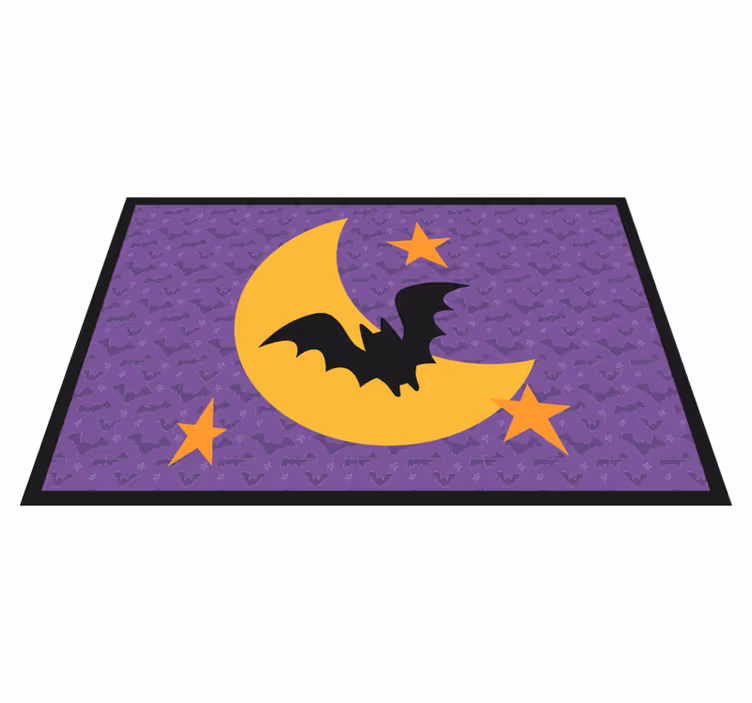 Individuais de mesa de outras cores Estrelas da lua e um morcego - TenStickers