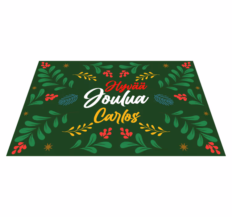 Individuais de mesa de natal com padrão verde festivo - TenStickers