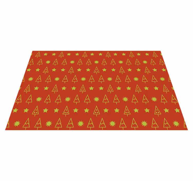 Individuais de mesa de natal com padrão de árvore festiva - TenStickers