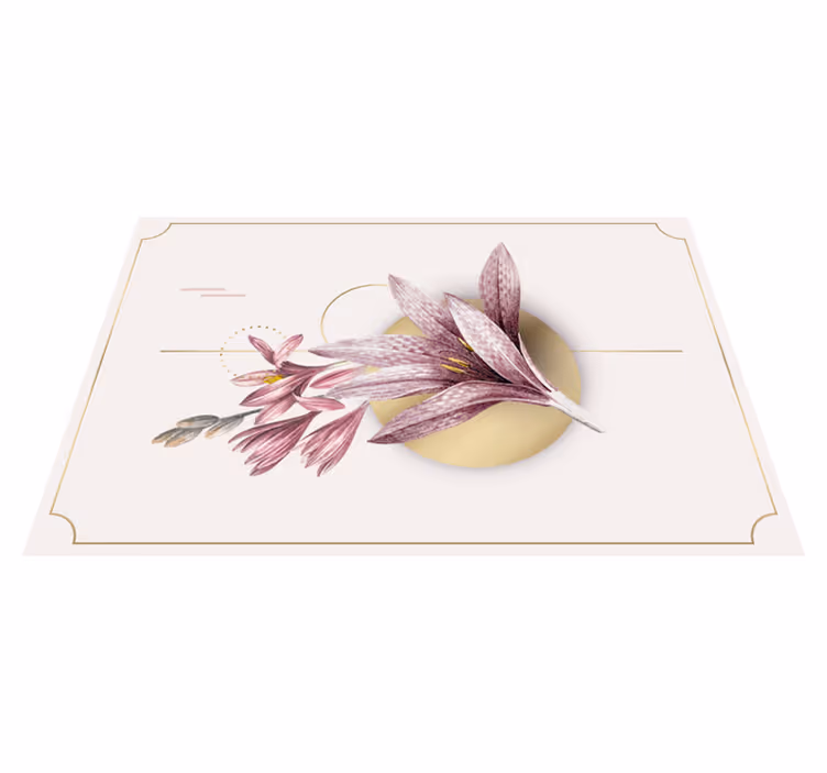 Individuais de mesa originais arranjo floral elegante - TenStickers