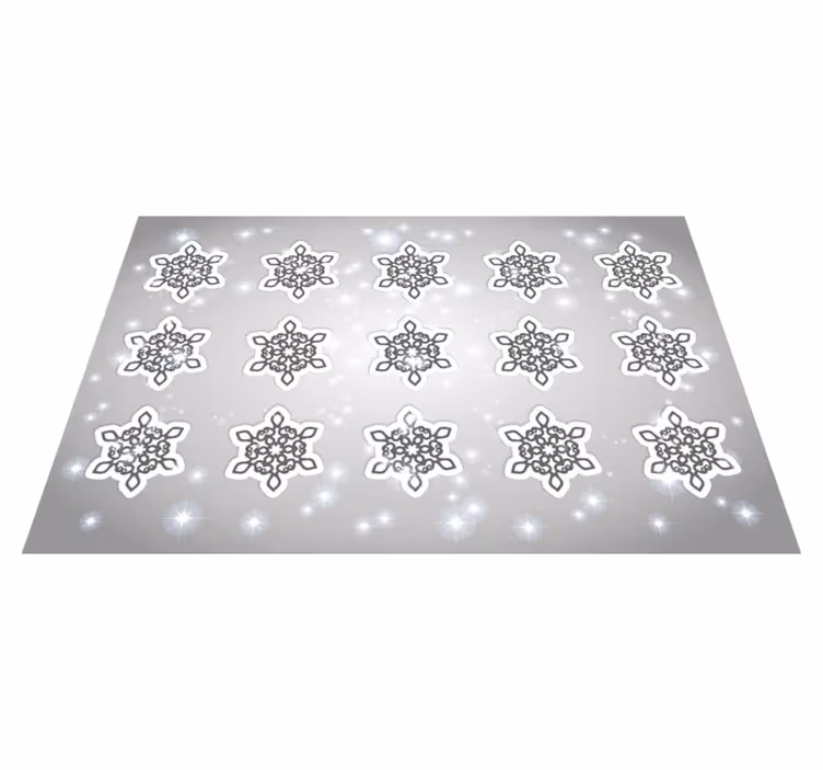 Individuais de mesa de natal com estampa de floco de neve - TenStickers