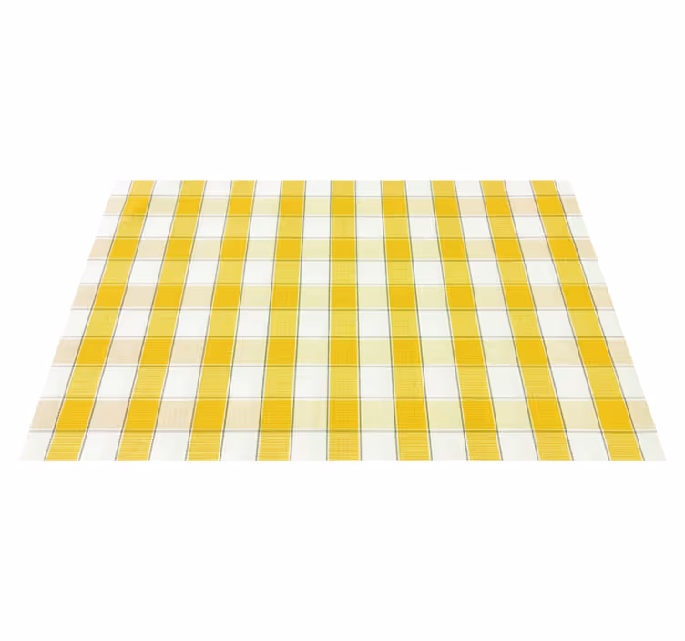 Individuais de mesa de texturas padrão xadrez amarelo - TenStickers