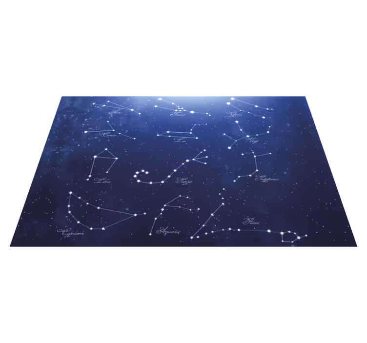 Individuais de mesa com texto mapa estelar de constelações - TenStickers