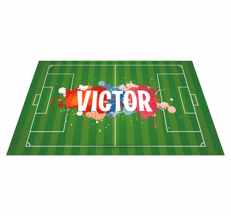 Individuais de mesa com nome Campo de futebol com nome - TenStickers