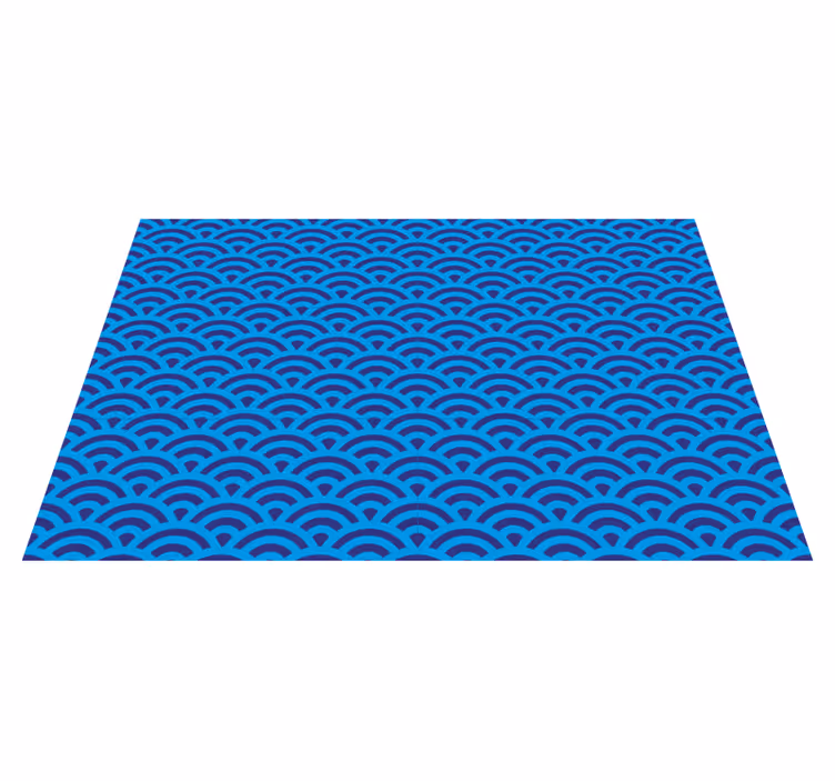 Individuais de mesa originais Onda japonesa azul - TenStickers