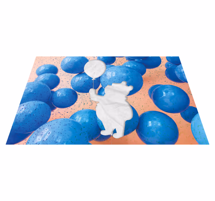 Individuais de mesa infantis urso com balão - TenStickers