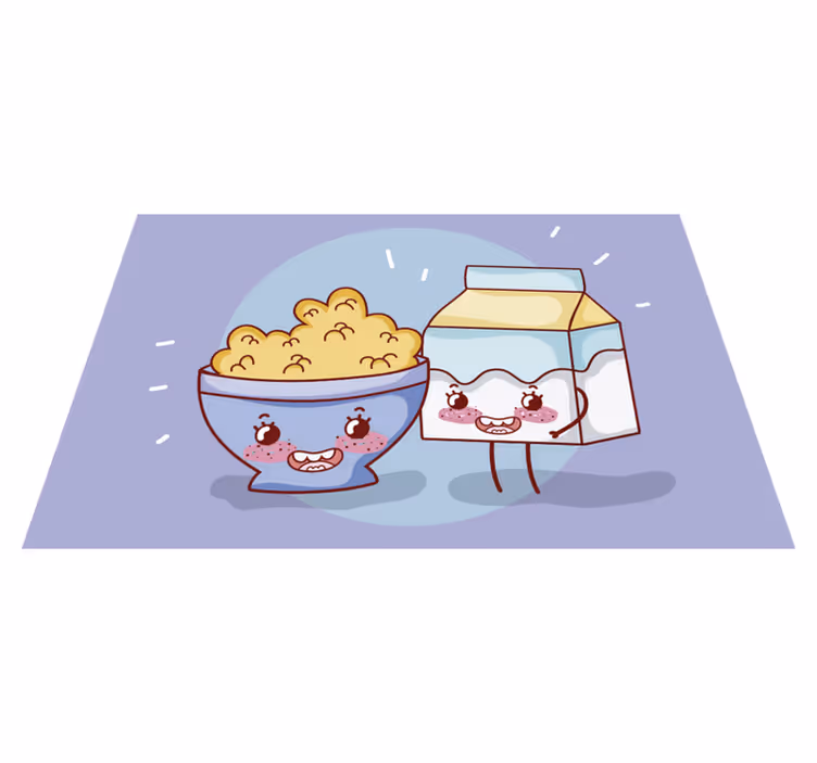 Individuais de mesa infantis companheiros de lanche felizes - TenStickers