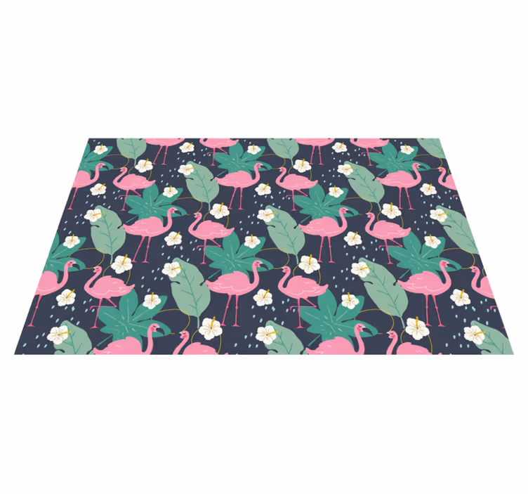 Individuais de mesa originais estampa de folha de flamingo - TenStickers