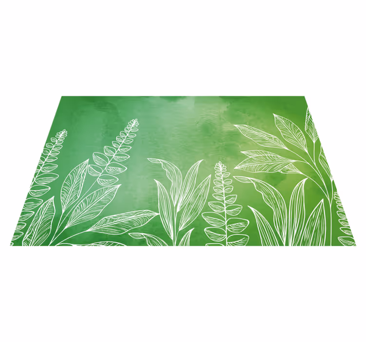 Individuais de mesa originais Cor verde original com folhas - TenStickers