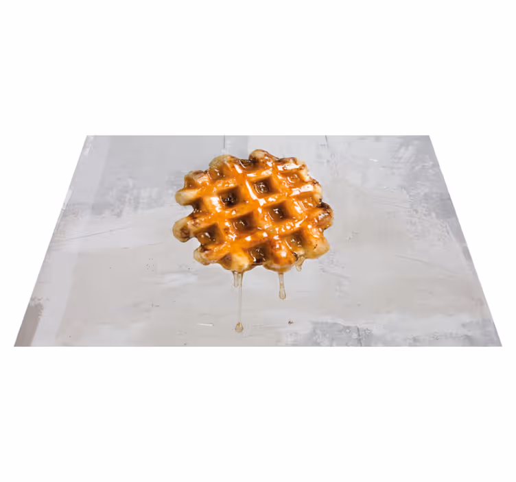 Individuais de mesa originais waffle com xarope dourado - TenStickers