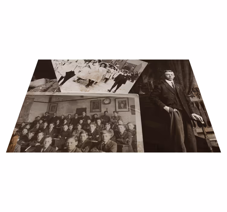 Individuais de mesa para casa colagem de fotos vintage - TenStickers