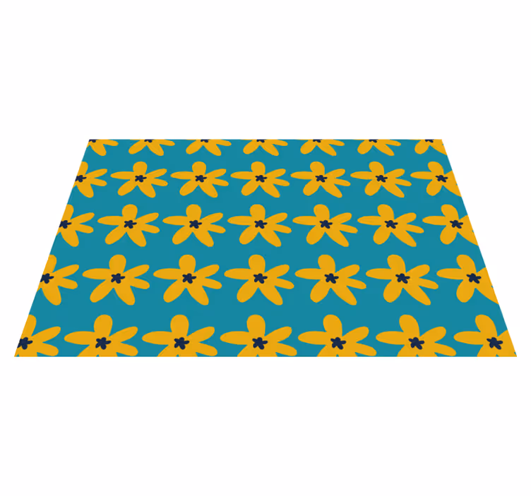 Individuais de mesa modernos com padrão floral vibrante - TenStickers