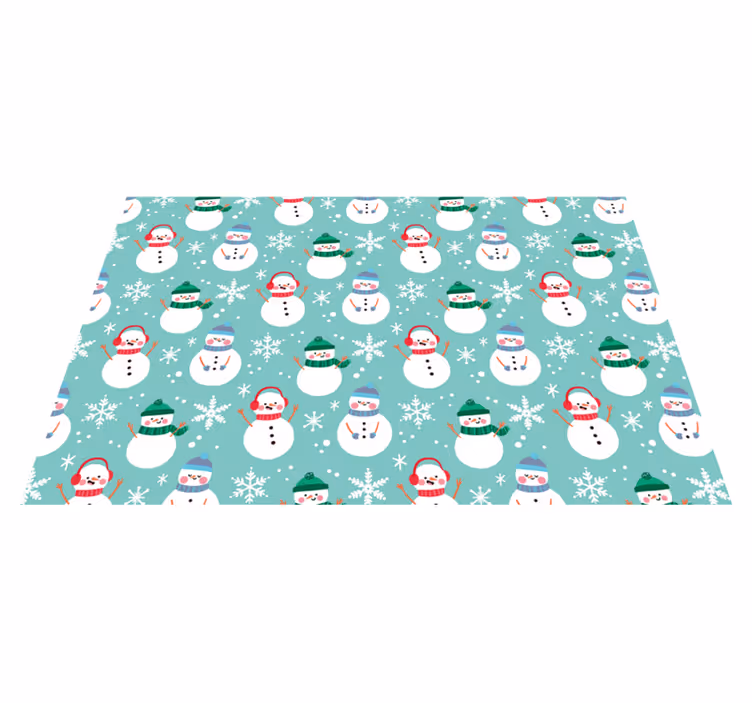 Individuais de mesa de Natal Boneco de neve de natal - TenStickers