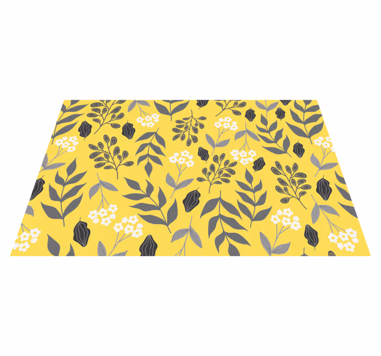 Individuais de mesa modernos com motivo floral amarelo - TenStickers