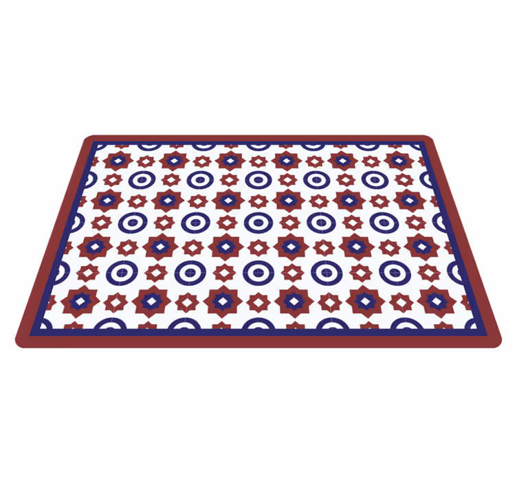 Individuais de mesa de texturas Sóis padrão de azulejos - TenStickers