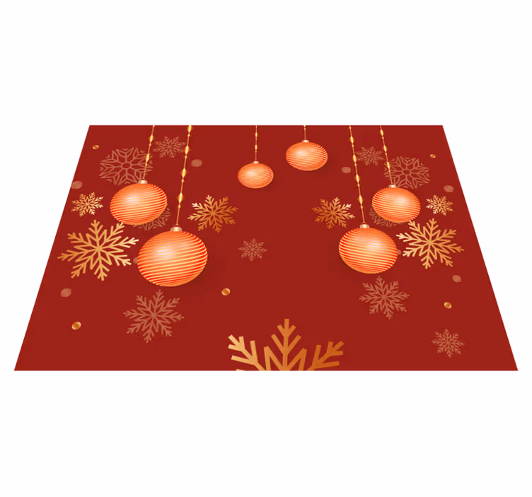 Individuais de mesa de natal orbes ornamentais festivos - TenStickers