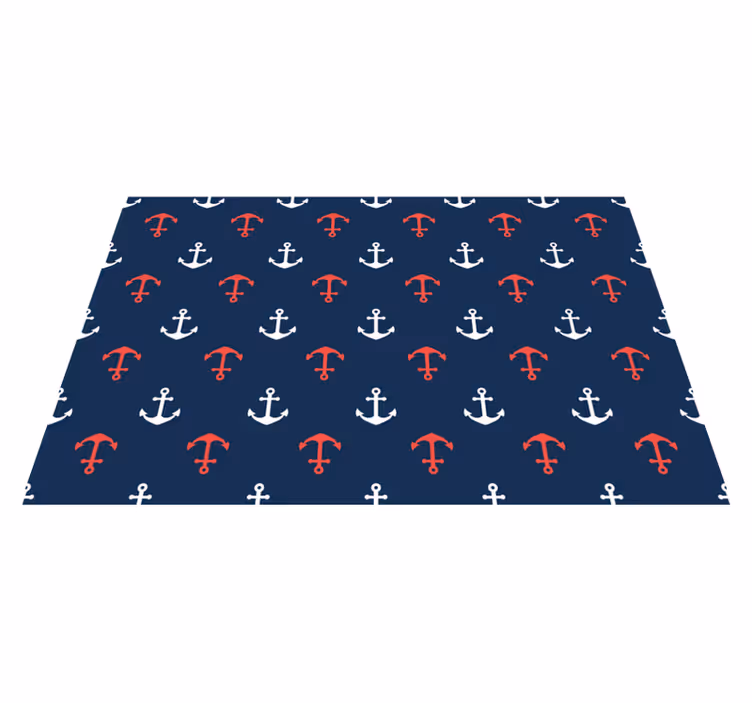 Individuais de mesa originais com padrão âncora náutica - TenStickers