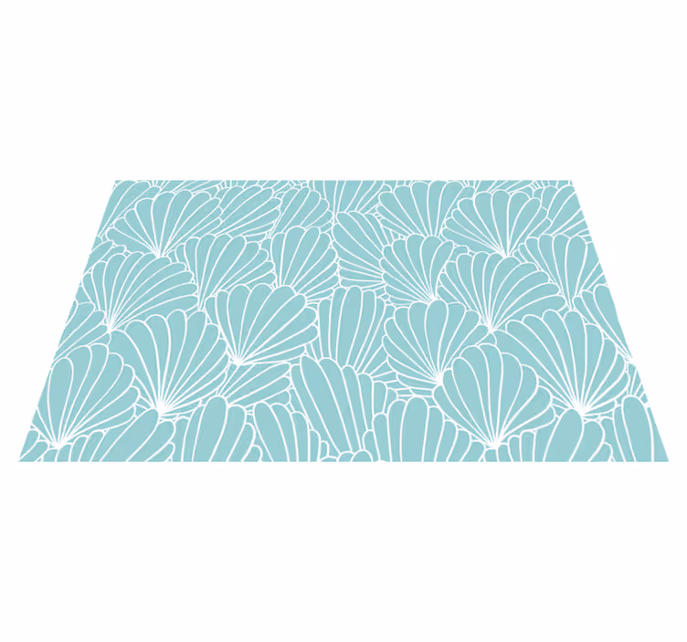 Individuais de mesa originais Shell estampado azul - TenStickers