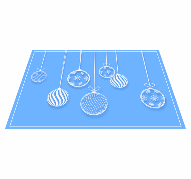 Individuais de mesa de natal com enfeites pendurados - TenStickers
