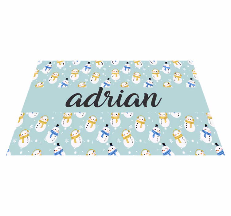 Individuais de mesa de natal com design de boneco de neve - TenStickers