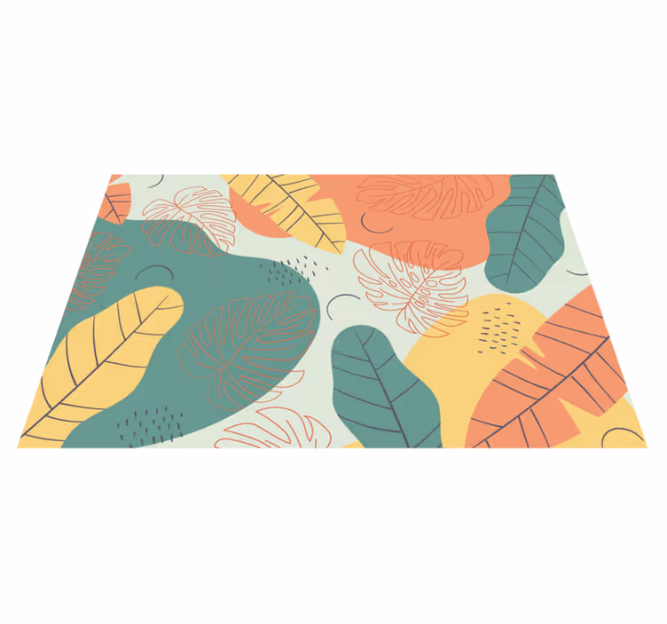 Individuais de mesa originais com arte de folhas - TenStickers