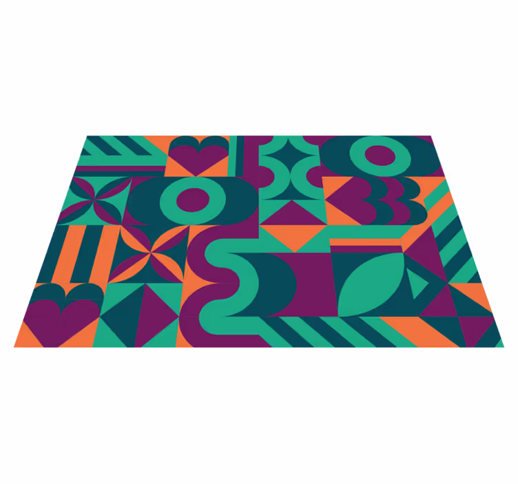Individuais de mesa modernos Padrão geométrico colorido - TenStickers
