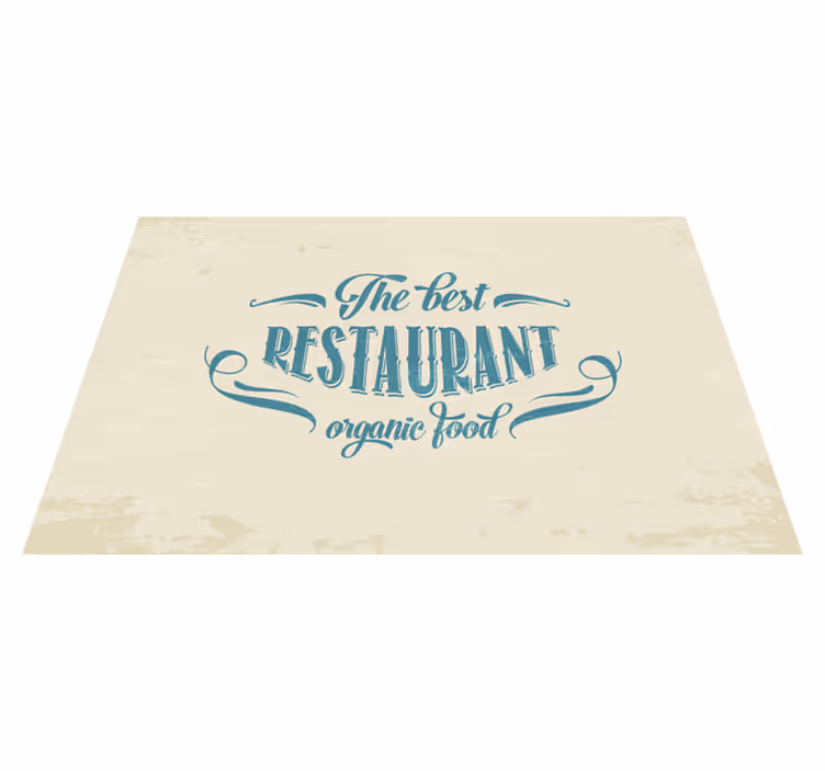 Individuais de mesa com texto comida orgânica - TenStickers