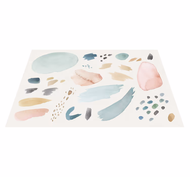 Individuais de mesa de texturas em formas aquareladas - TenStickers