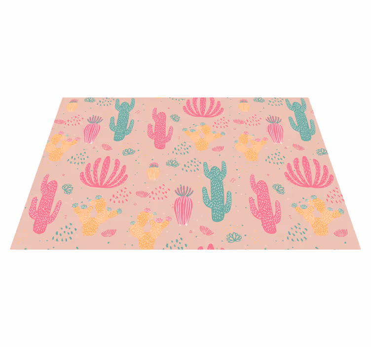 Individuais de mesa originais estampa de cactos vibrantes - TenStickers