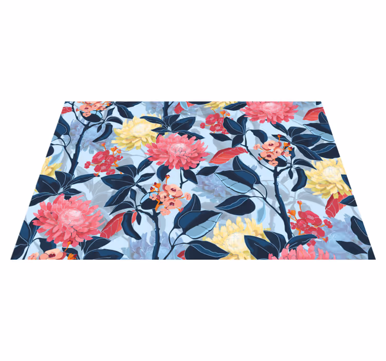 Individuais de mesa originais elegância em padrão floral - TenStickers