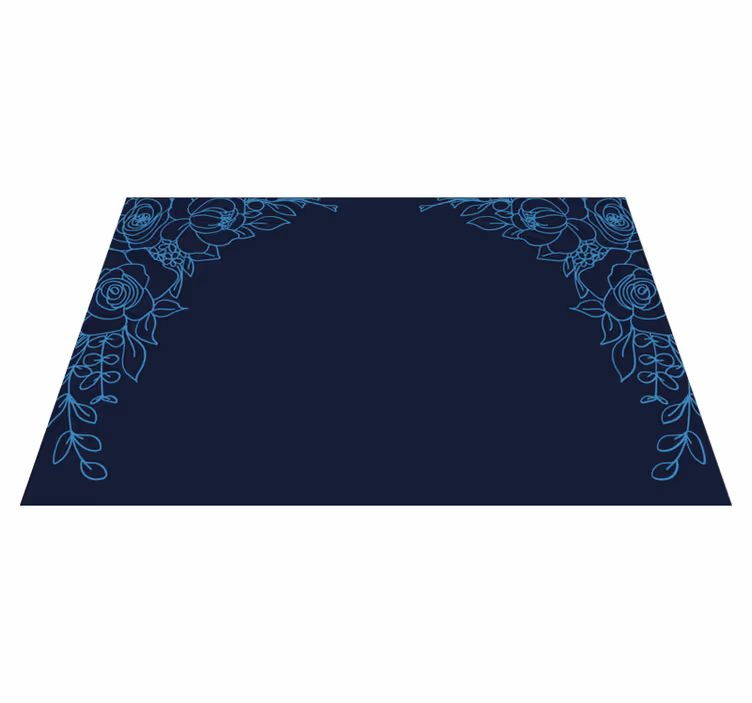 Individuais de mesa originais com design de borda floral - TenStickers