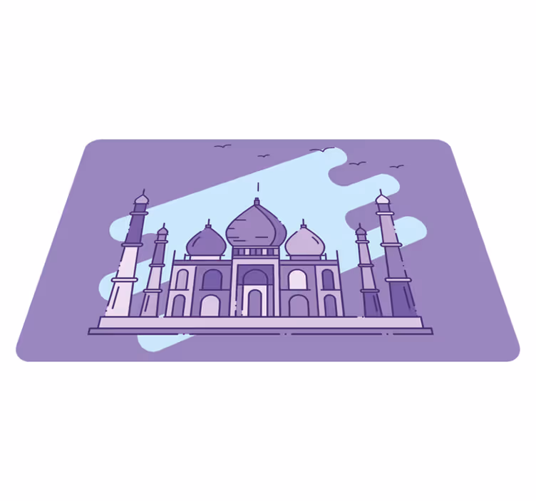 Individuais de mesa modernos silhueta do taj mahal - TenStickers