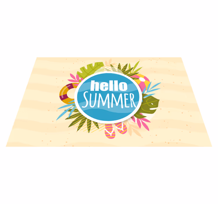Individuais de mesa com nome Olá verão - TenStickers