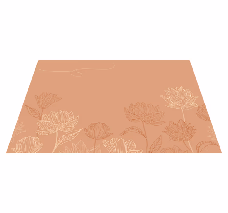 Individuais de mesa originais arranjo de chá floral - TenStickers