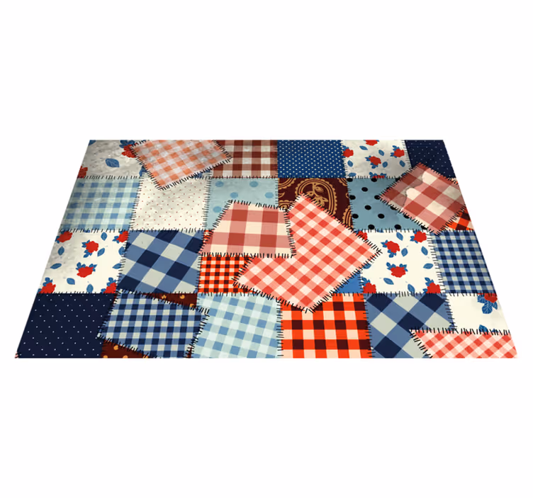 Individuais de mesa originais Patchwork de padrões diferentes - TenStickers