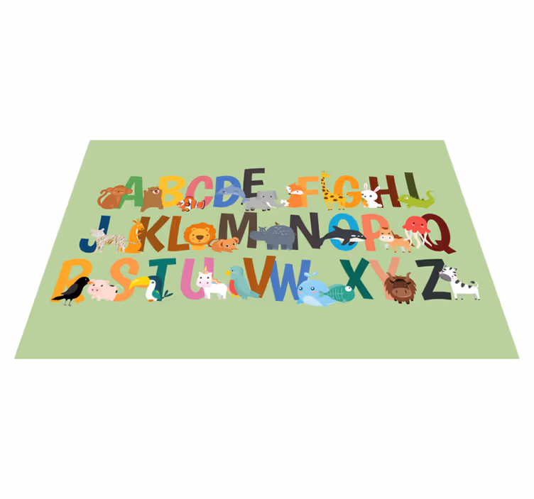 Individuais de mesa infantis Alfabeto animal de - TenStickers