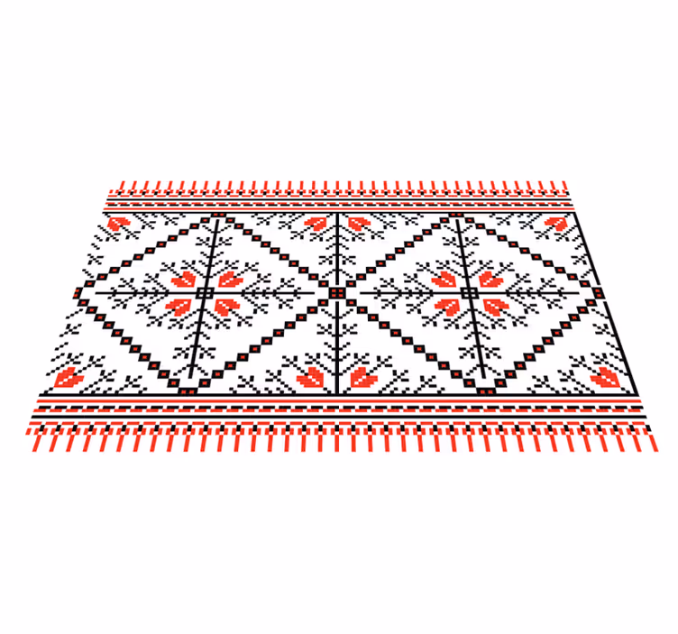 Individuais de mesa originais padrão floral geométrico - TenStickers