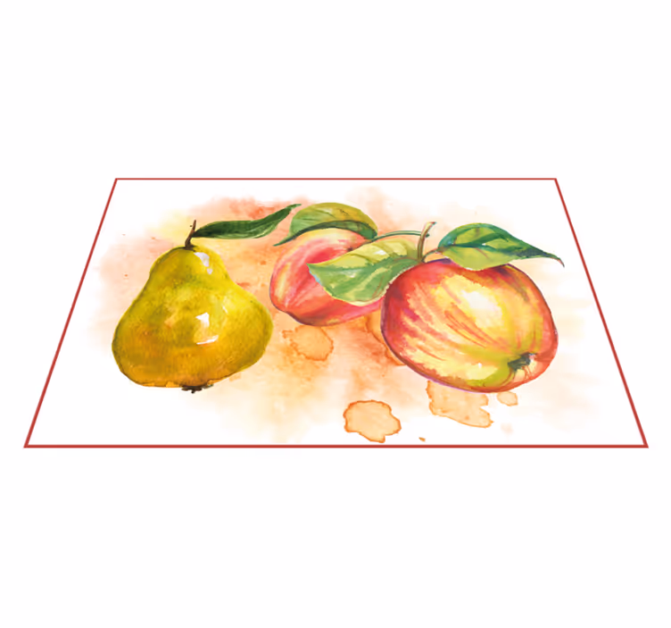 Individuais de mesa originais com arte em aquarela de frutas - TenStickers