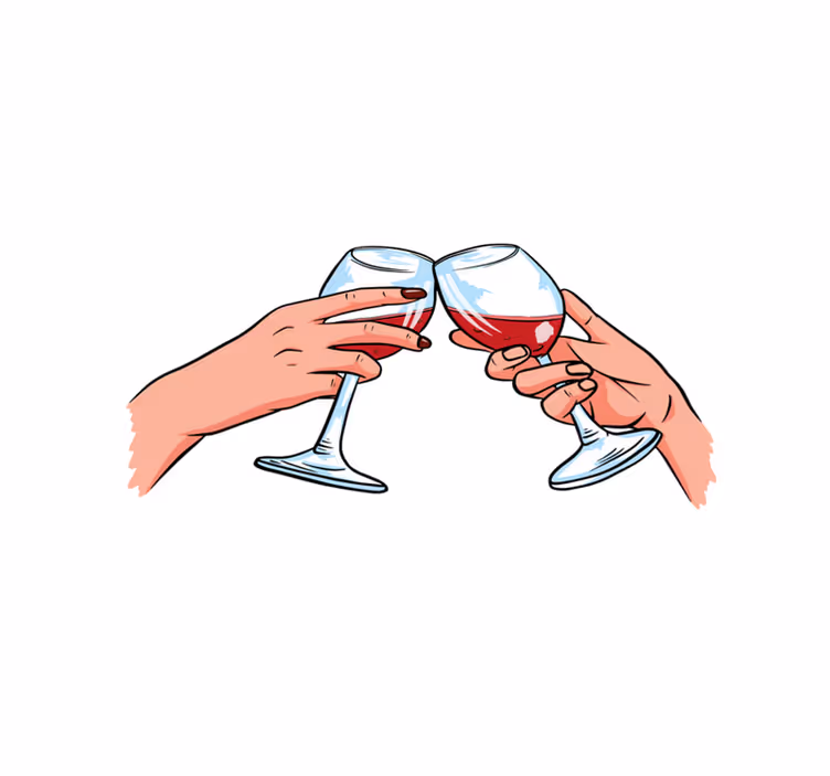 Individuais de mesa para restaurantes Amantes do vinho - TenStickers